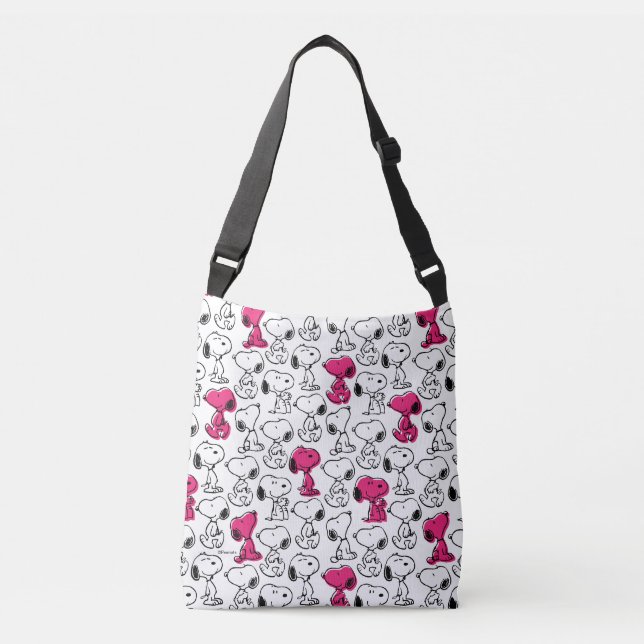 Sac Ajustable Snoopy Black & Magenta Pattern (Devant)