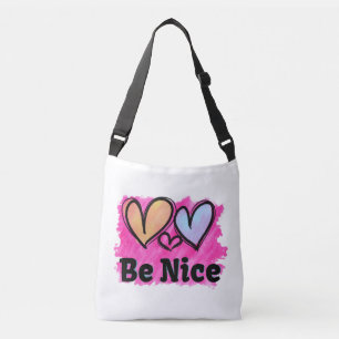 Sac Ajustable Soyez de beaux coeurs aquarelles