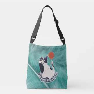 Sac Ajustable Stay Pawsitive Tuxedo Cat Birthday Party Cross-Bod
