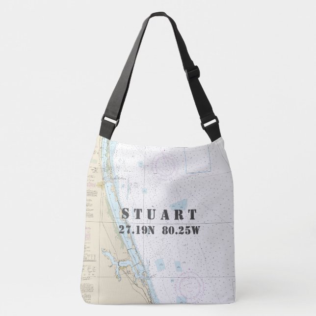 Sac Ajustable Stuart Floride Latitude Longitude Thème Nautique (Devant)