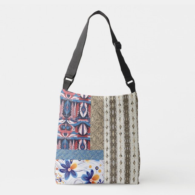 Sac Ajustable Style Boho motif Patchwork (Devant)