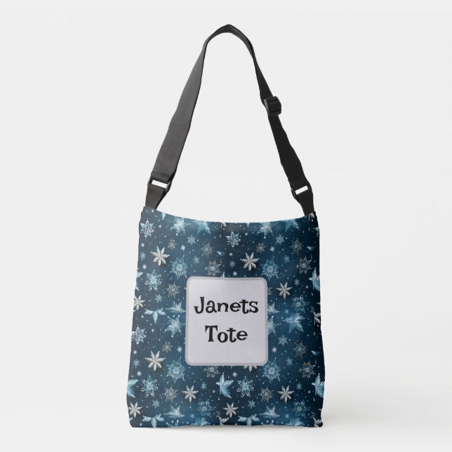 Sac Ajustable Style de Noël bleu Motif (Devant)