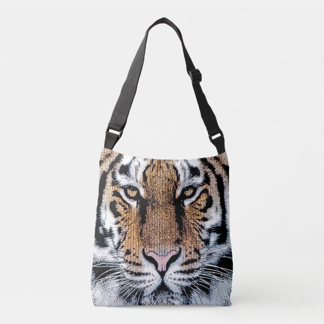 Sac Ajustable Style de presse graphique Wild Tiger Portrait (Devant)