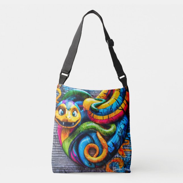 Sac Ajustable Style Graffiti conception de serpent (Devant)