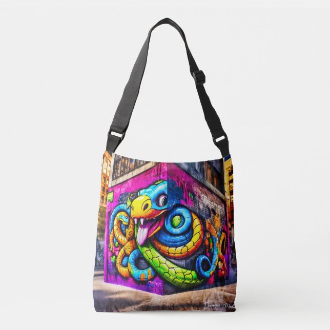 Sac Ajustable Style Graffiti conception de serpent (Devant)