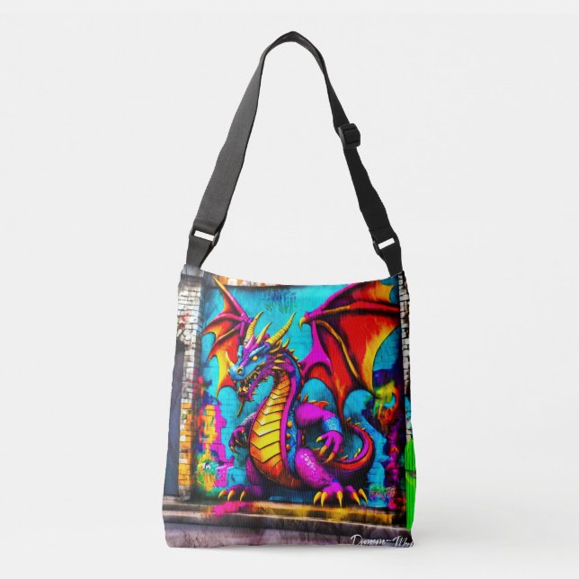 Sac Ajustable Style Graffiti conception dragon (Devant)