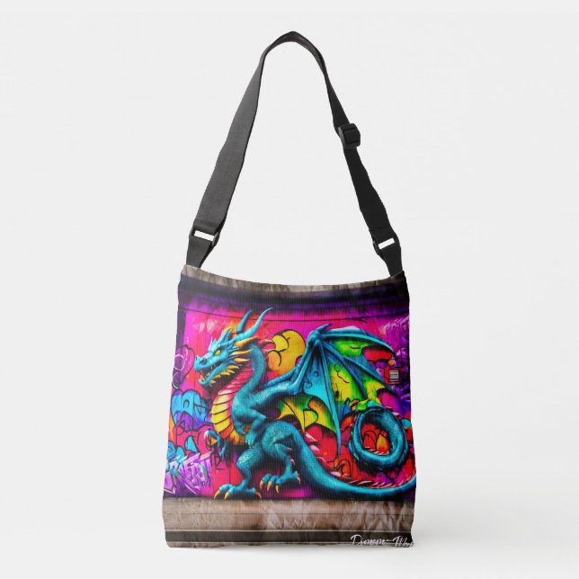 Sac Ajustable Style Graffiti conception dragon (Devant)