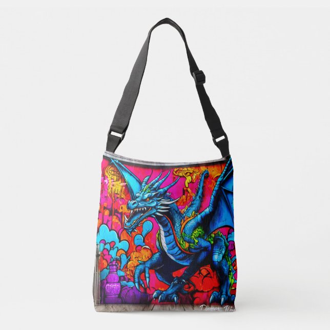 Sac Ajustable Style Graffiti conception dragon (Devant)