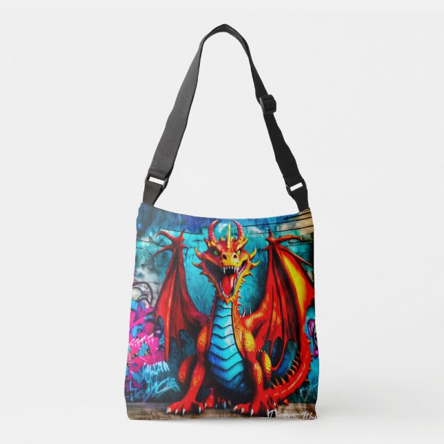 Sac Ajustable Style Graffiti conception dragon (Devant)