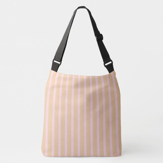 Sac Ajustable Taffy rose moderne rayé (Devant)