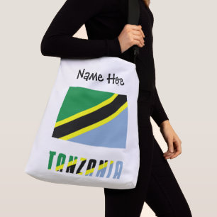 Sac Ajustable Tanzanie Drapeau Tanzanien Personnalisation Noir 
