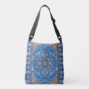 Sac Ajustable Tapis persan turc bleu oriental antique