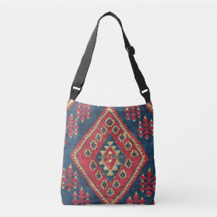 Sac Ajustable Tapis turc kilim en tapis rouge bleu antique
