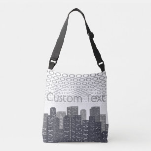 Sac Ajustable Teintes de gris de paysage urbain personnalisé ave