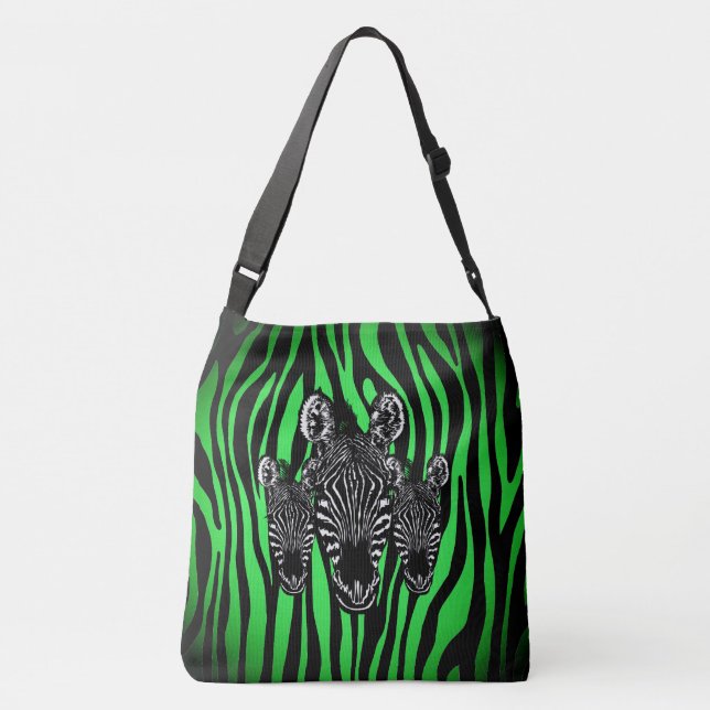 Sac Ajustable Tendance Lime Zebra Herd sur Zebra Imprimer (Dos)