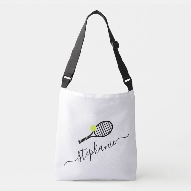 Sac Ajustable Tennis Monogramme Black White Femme Sports (Devant)