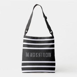 Sac Ajustable Texte personnalisé sur les rayures noires et