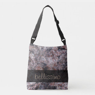 Sac Ajustable Texture rosâtre de roche de géologie tout texte