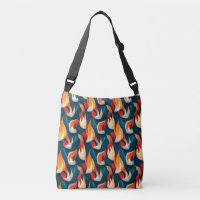 Tissu de flamme | Motif Répétant Rouge Et Bleu