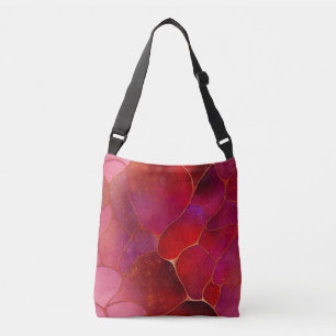 Sac Ajustable Toile d'or Abstraite sur Violet, Violet et Magenta