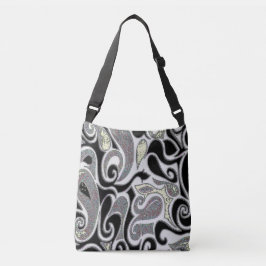 Sac Ajustable tourbillon rétro en gribouillis noir et blanc