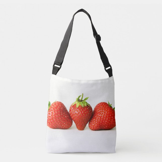 Sac Ajustable Trois Fraises Sur Blanc Cbbcna (Devant)