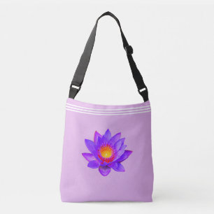 Sac Ajustable Trois lignes et lotus personnalisé sur violet clai
