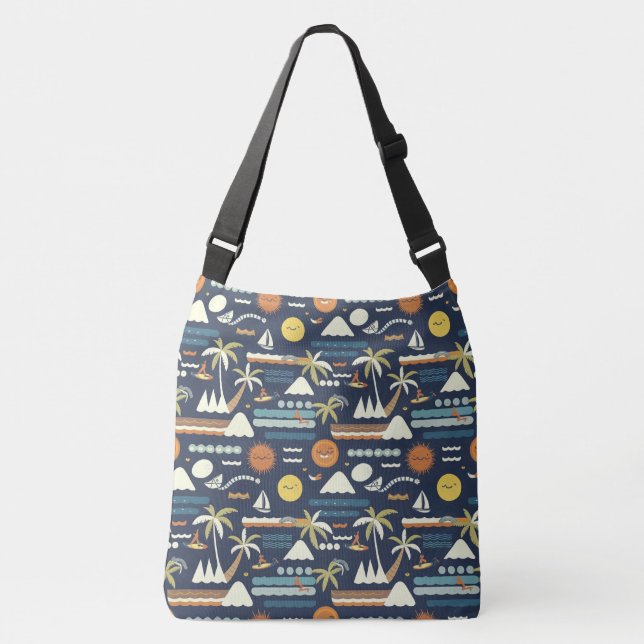Sac Ajustable Tropical Beach Fun Pattern (Devant)