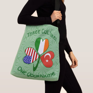 Sac Ajustable Turquie Irlande USA Shamrock Drapeau Personnalisé