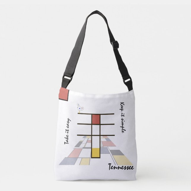 Sac Ajustable Un agréable néoplasticisme Art Monogramme. Lettre  (Devant)