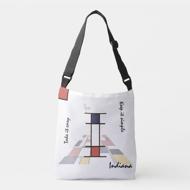 Sac Ajustable Un agréable néoplasticisme Art Monogramme. Lettre  (Devant)