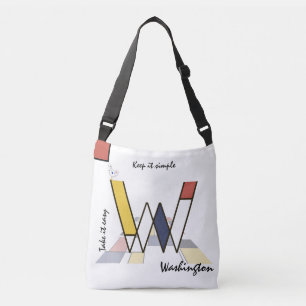 Sac Ajustable Un agréable néoplasticisme Art Monogramme. Lettre 