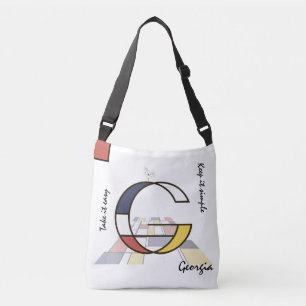 Sac Ajustable Un agréable néoplasticisme Art Monogramme. Lettre 