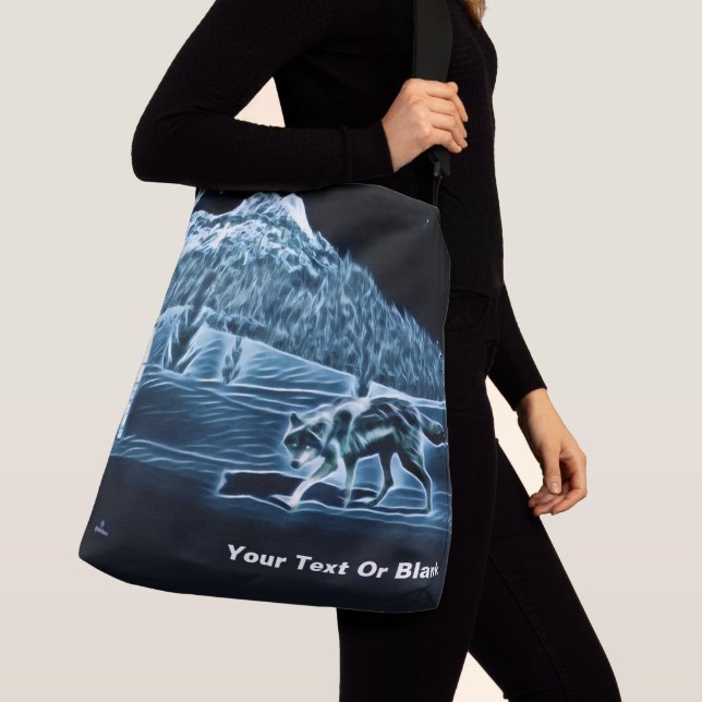 Sac Ajustable Un Loup Sur Neige (De près)