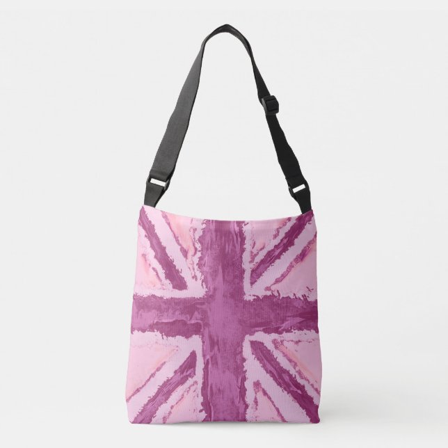 Sac Ajustable Union Jack Peint Royaume-Uni Art Plum (Devant)