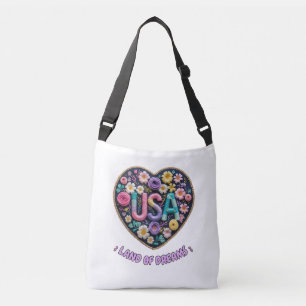 Sac Ajustable USA Terre de Rêves Broderie Artistique