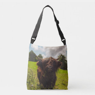 Sac Ajustable Vache noire pâturage vert champ soleil