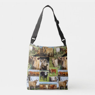 Sac Ajustable Vaches Dans Un Collage Photo,