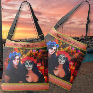 Sac Ajustable Vallarta Catrinas avec fleurs et bougies 1718