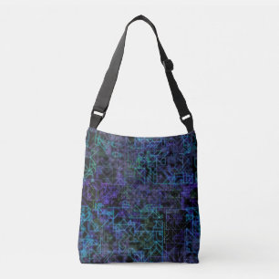 Sac Ajustable veines cybernétiques, en bleu et vert :