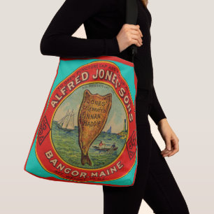 Sac Ajustable vers 1900 Alfred Jones Sons Finnan Haddie étiquet