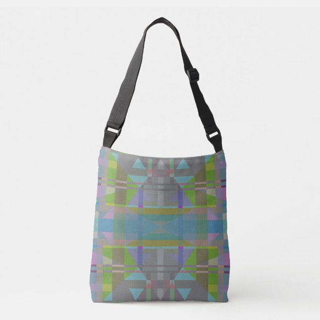 Sac Ajustable Vert bleu violet géométrique (Devant)