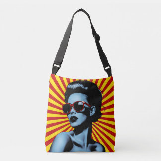 Sac Ajustable Vibrant Pop Art Portrait femme