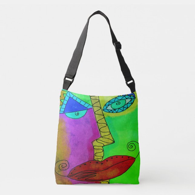 Sac Ajustable Visage Abstrait coloré (Devant)