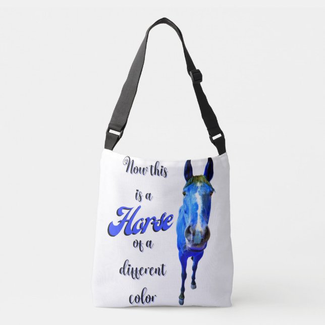 Sac Ajustable Voici un cheval d'une couleur différente en bleu (Devant)