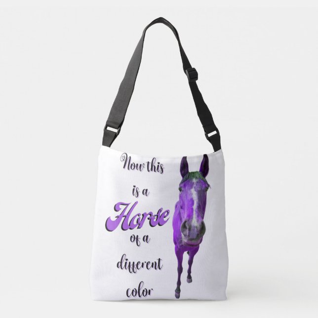 Sac Ajustable Voici Un Cheval D'Une Couleur Différente, Violet (Devant)