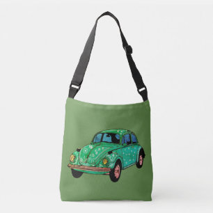Sac Ajustable Voiture Hippie verte Mandala Fourre-tout