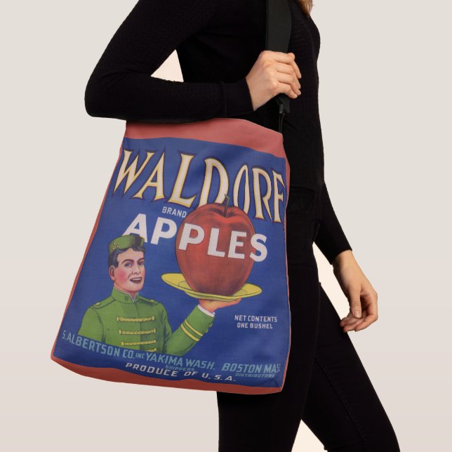Sac Ajustable Waldorf Apples 1920 crate étiquette print (De près)