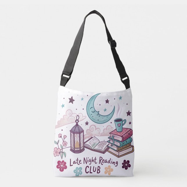 Sac Ajustable Whimsical Late Night Reading Club Moon Réserver Ca (Devant)