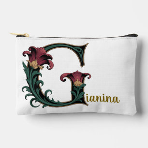 Sac Art Nouveau Vert et Accessoires Lettre G Rouge